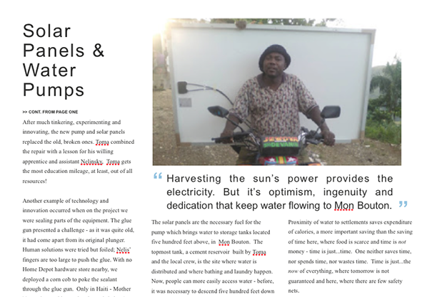 Haiti newsletter example