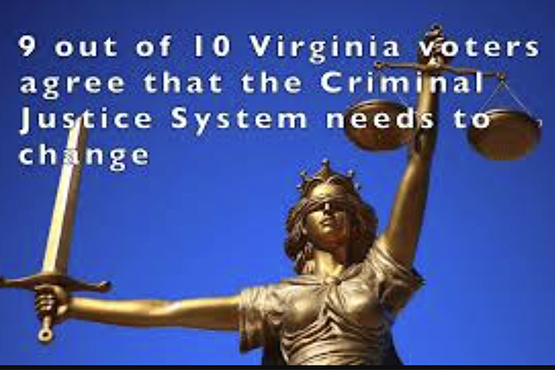 screenshot of Criminal Justice video saying 9 out of 10 virginians want criinal justice reform